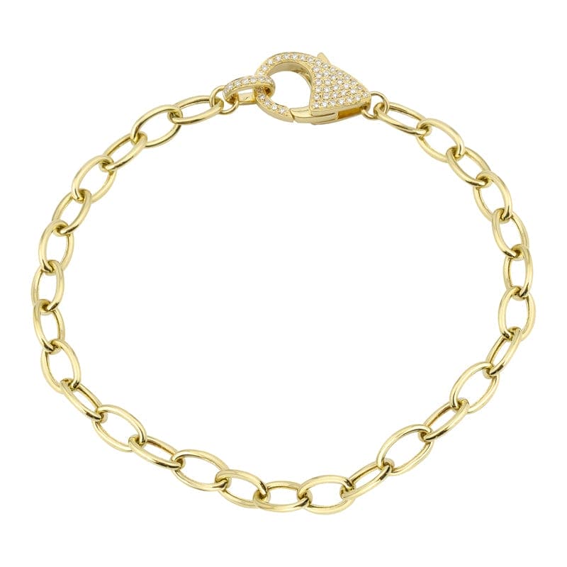 14K Gold Paperclip Chain Bracelet