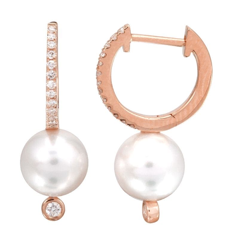14k Yellow Gold Pearl Earrings