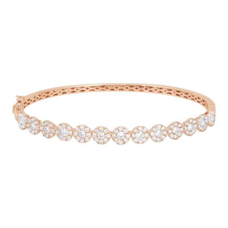 14K Gold Diamond Circle Bangle