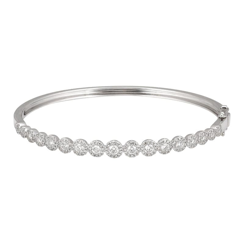 14K Gold Diamond Circle Bangle