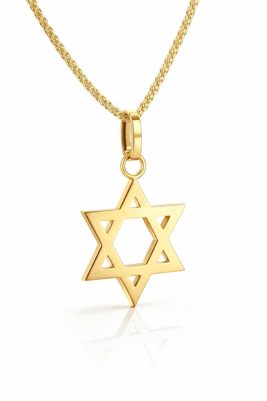 Gold Star of David Pendant