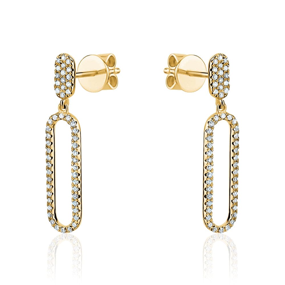 Elegant Gold and Diamond Earrings