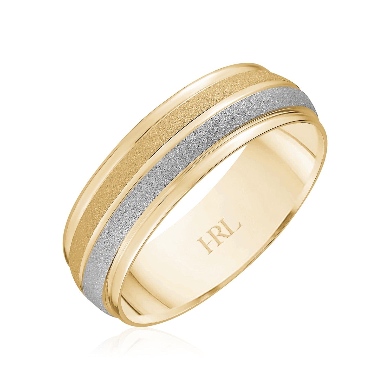 Men’s Two-Tone Gold Wedding Band – Elegant & Timeless