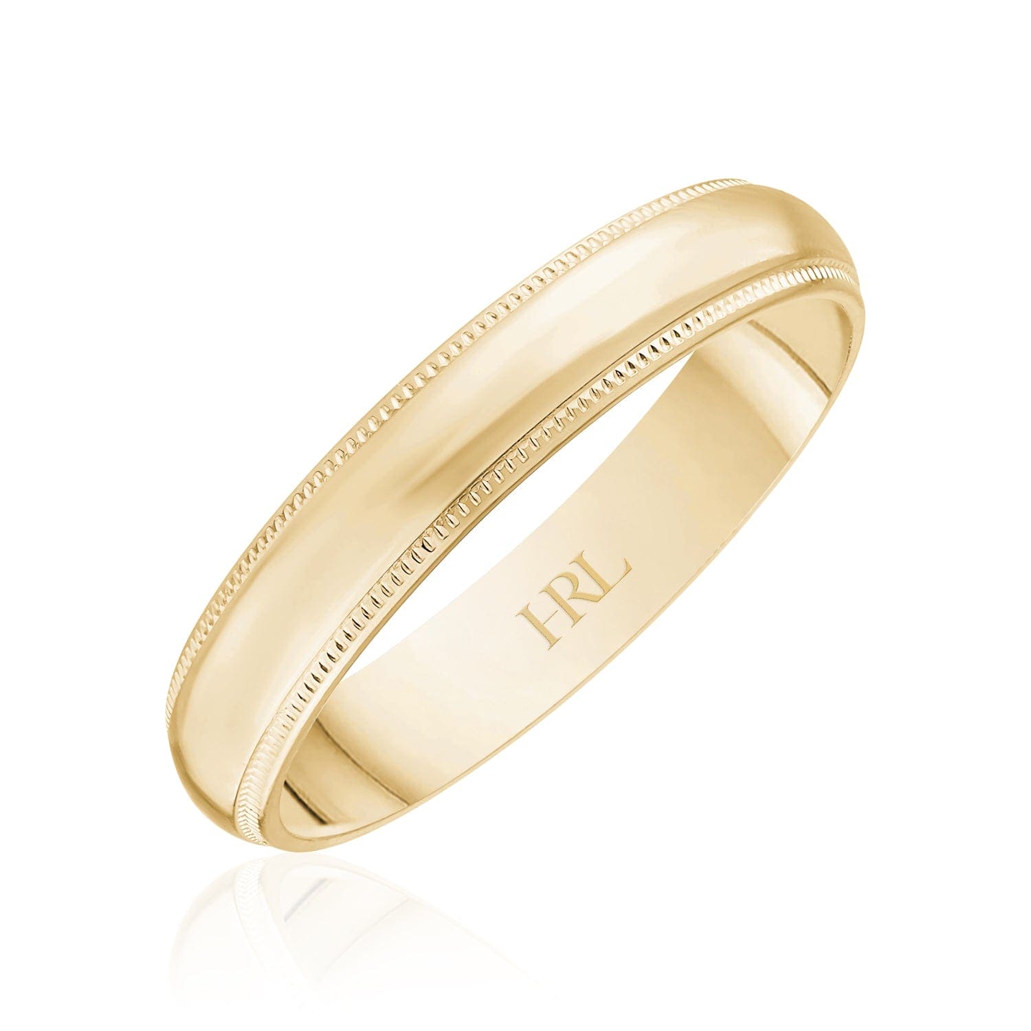 Classic Polished Milgrain Wedding Band