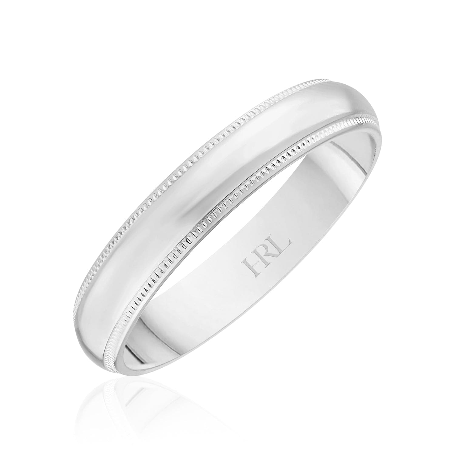 Classic Polished Milgrain Wedding Band