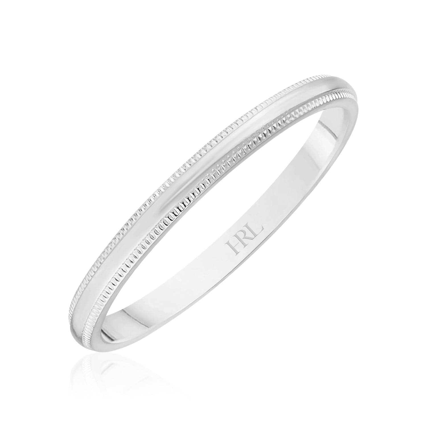 Delicate Milgrain Gold Wedding Band