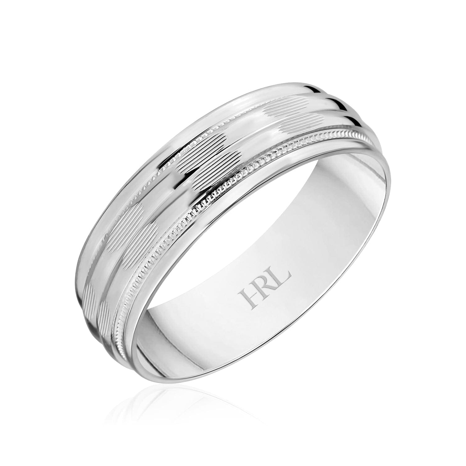 Classic Brushed Edge Gold Wedding Band