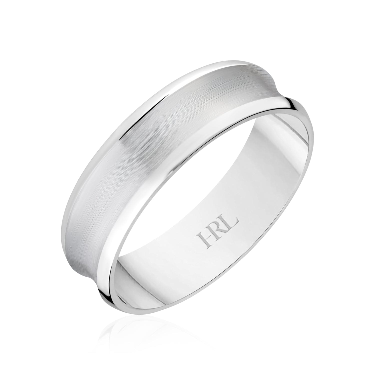 Classic Gold Wedding Band with Brushed Center