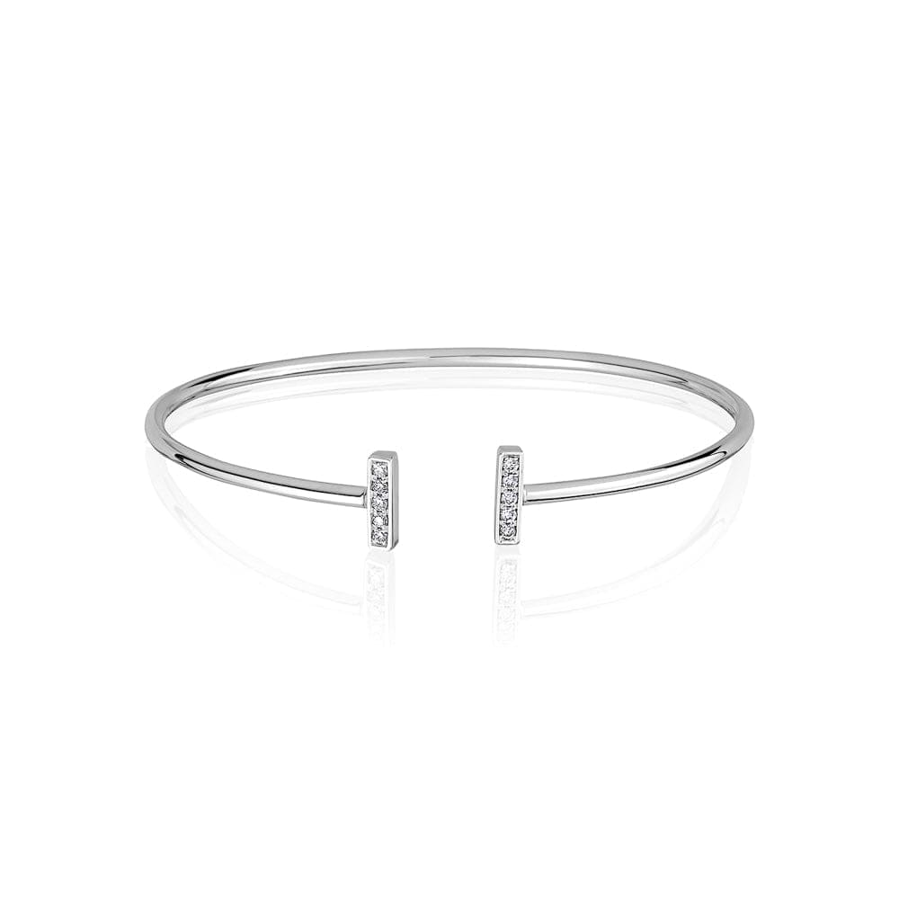 14K Gold Diamond Cuff Bracelet