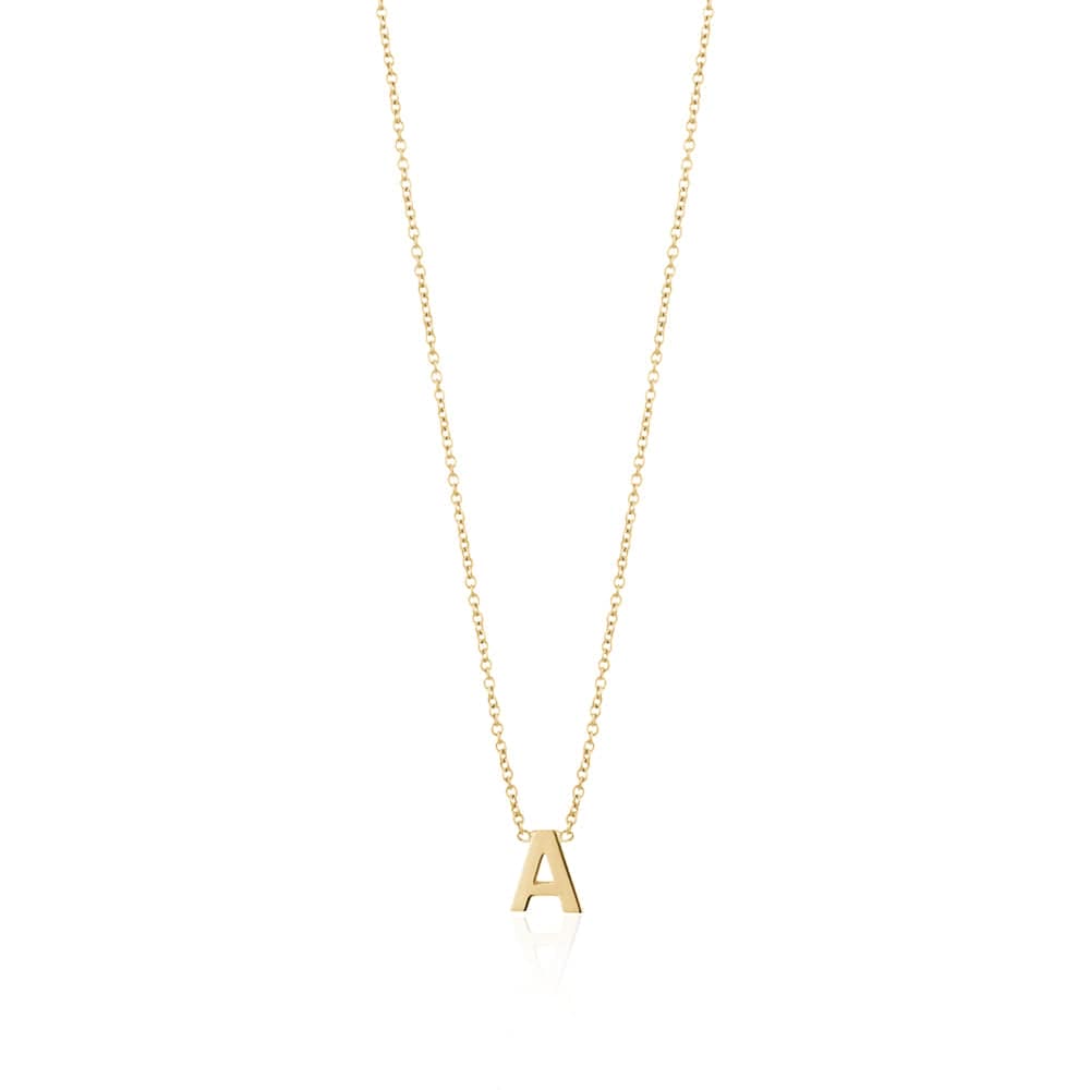 14K Gold Initial Necklace