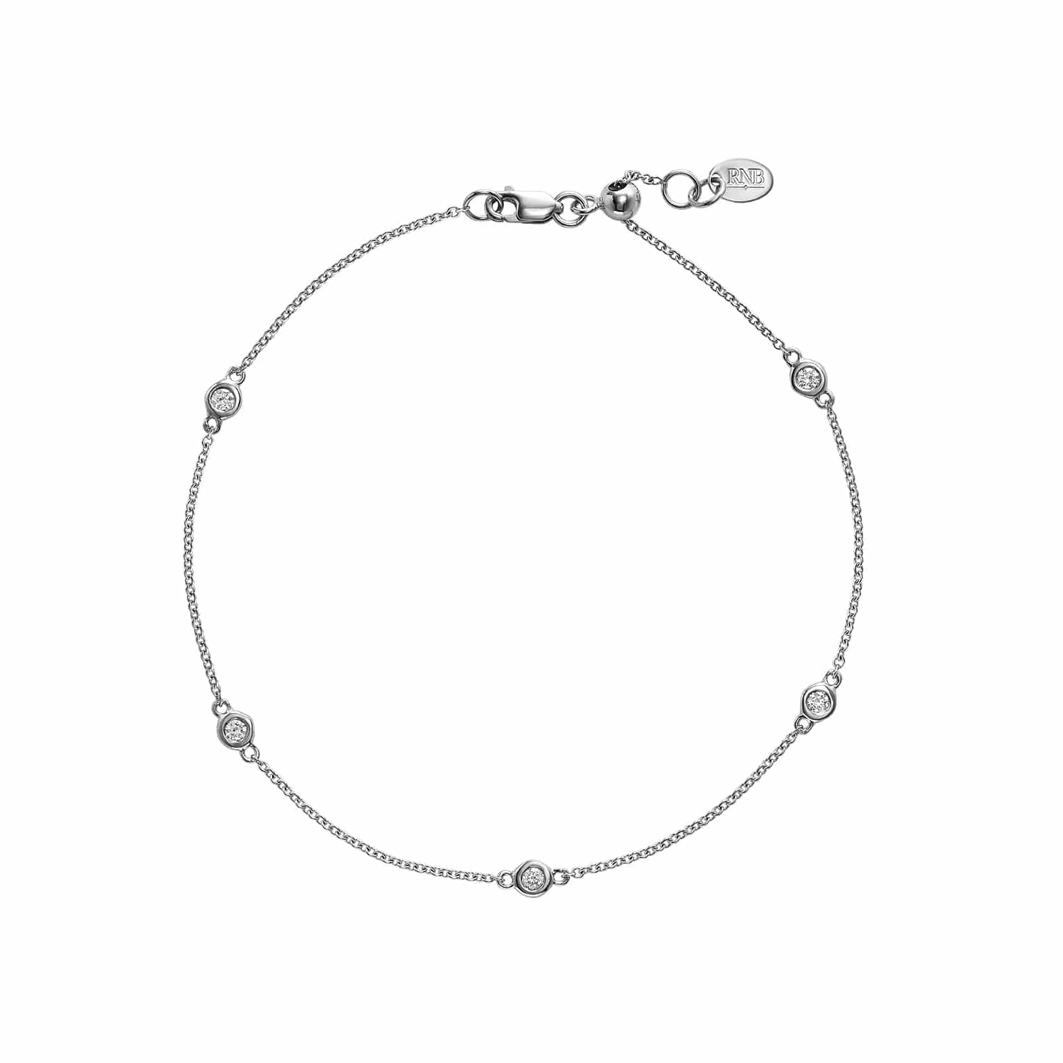 Diamond By the Yard Bracelet in 14K Gold