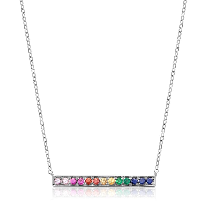 Necklace rainbow sale