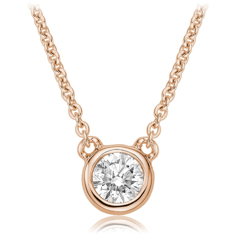Bezel Set Diamond Solitaire Pendant