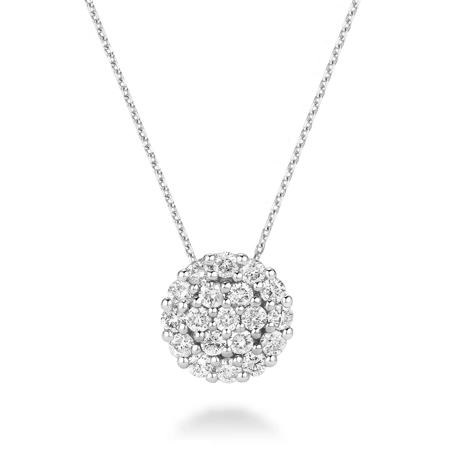 Round Pave Diamond Pendant