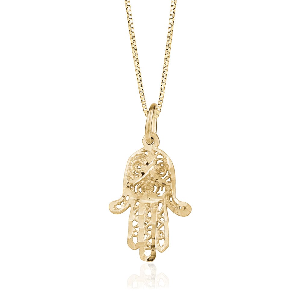 Gold Hamsa Hand Pendant