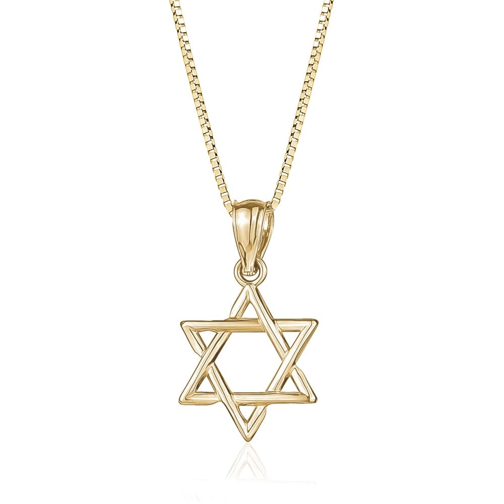 Gold Star of David Pendant