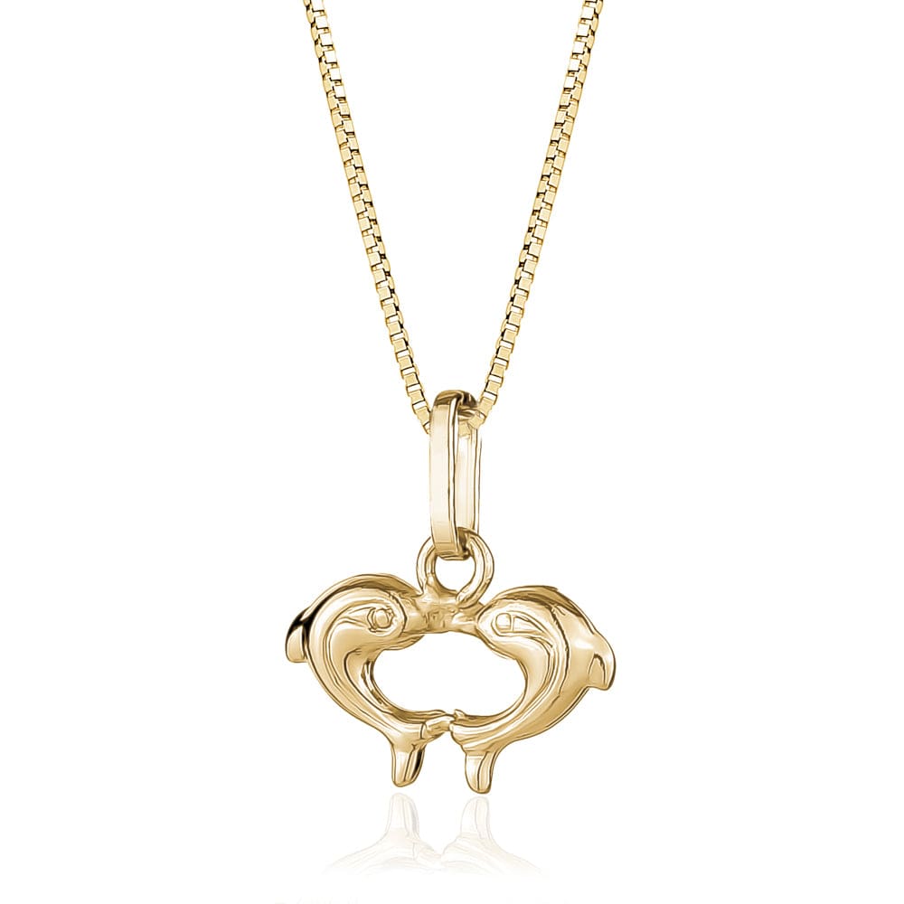 Kissing Dolphin Necklace
