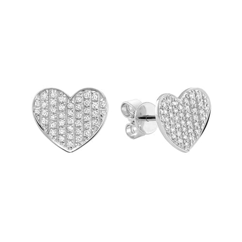Pavé Diamond Heart Earrings