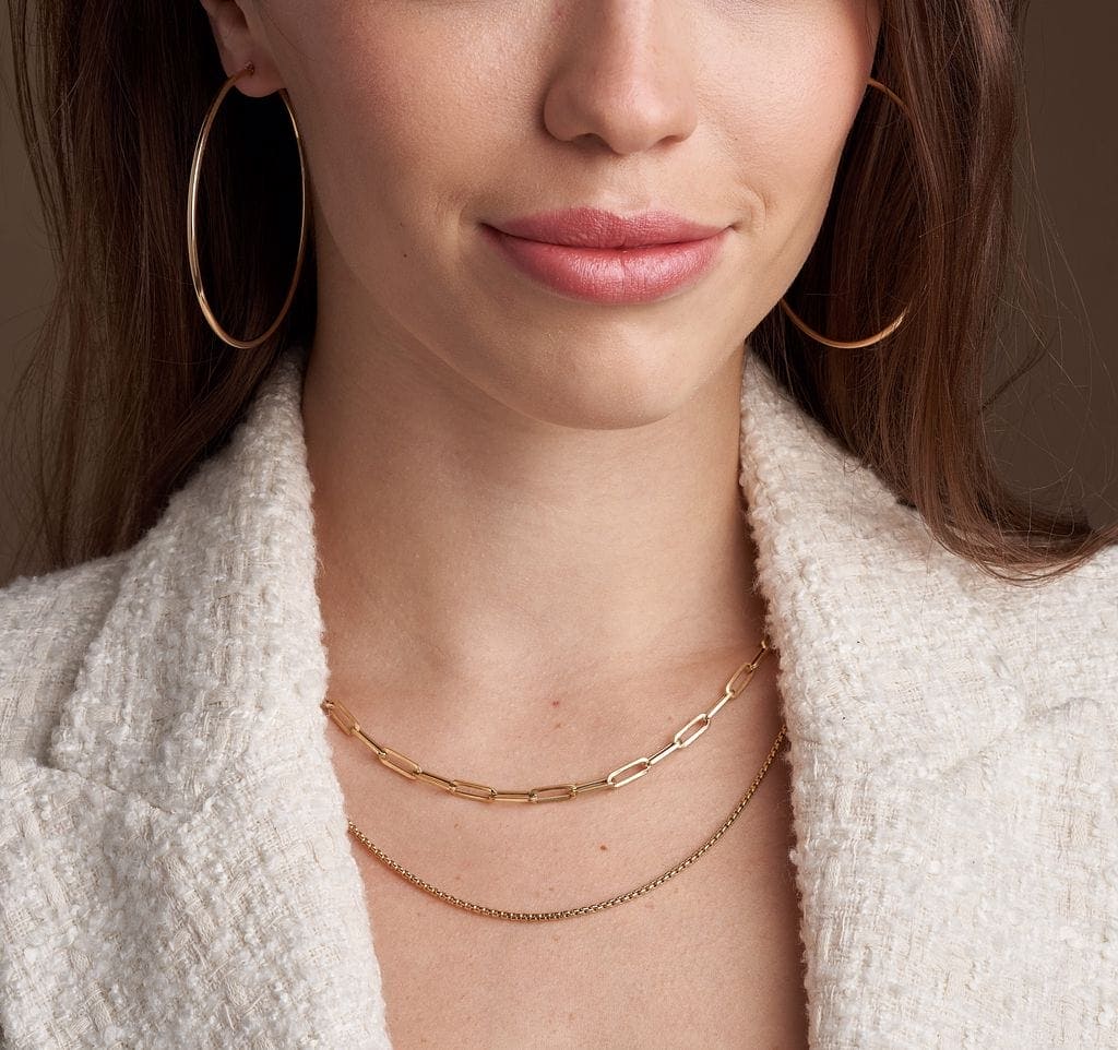 18k Paperclip Necklace
