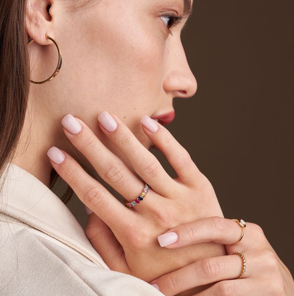 Eternity Rainbow Gemstone Ring