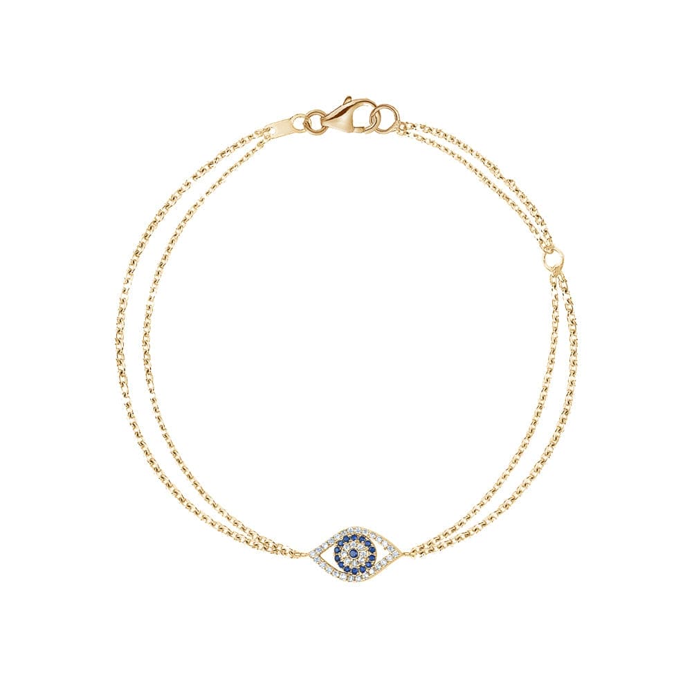10k Gold Evil Eye Bracelet