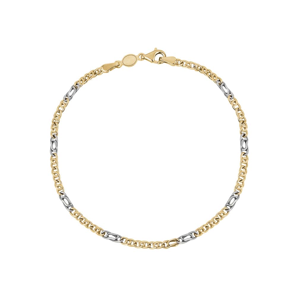 14k Fancy Yellow and White Gold Bracelet
