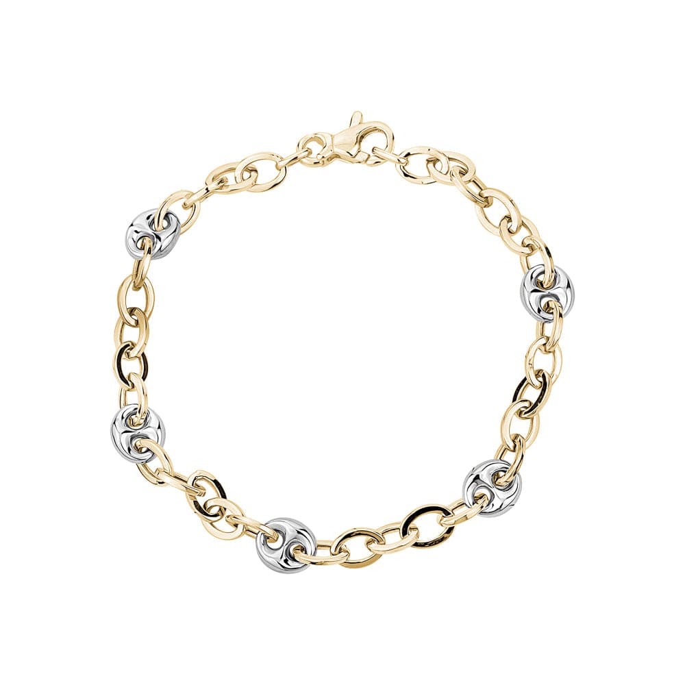 Yellow and White Gold Mix Bracelet