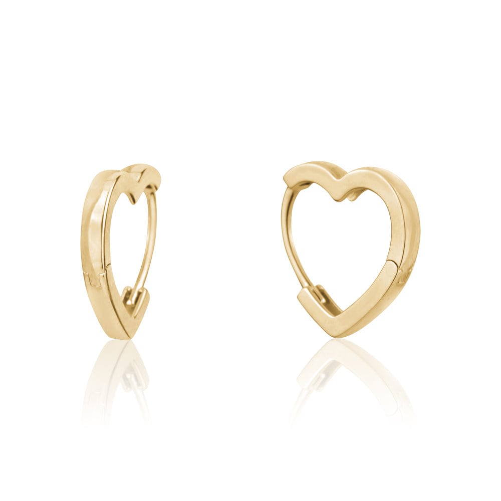 Gold Heart Huggies