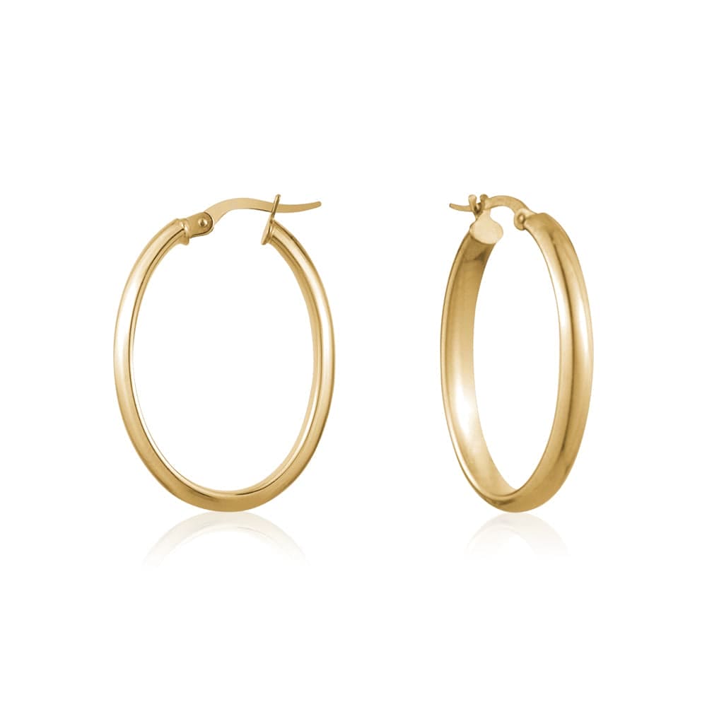 Large Oval Hoop Earrings
