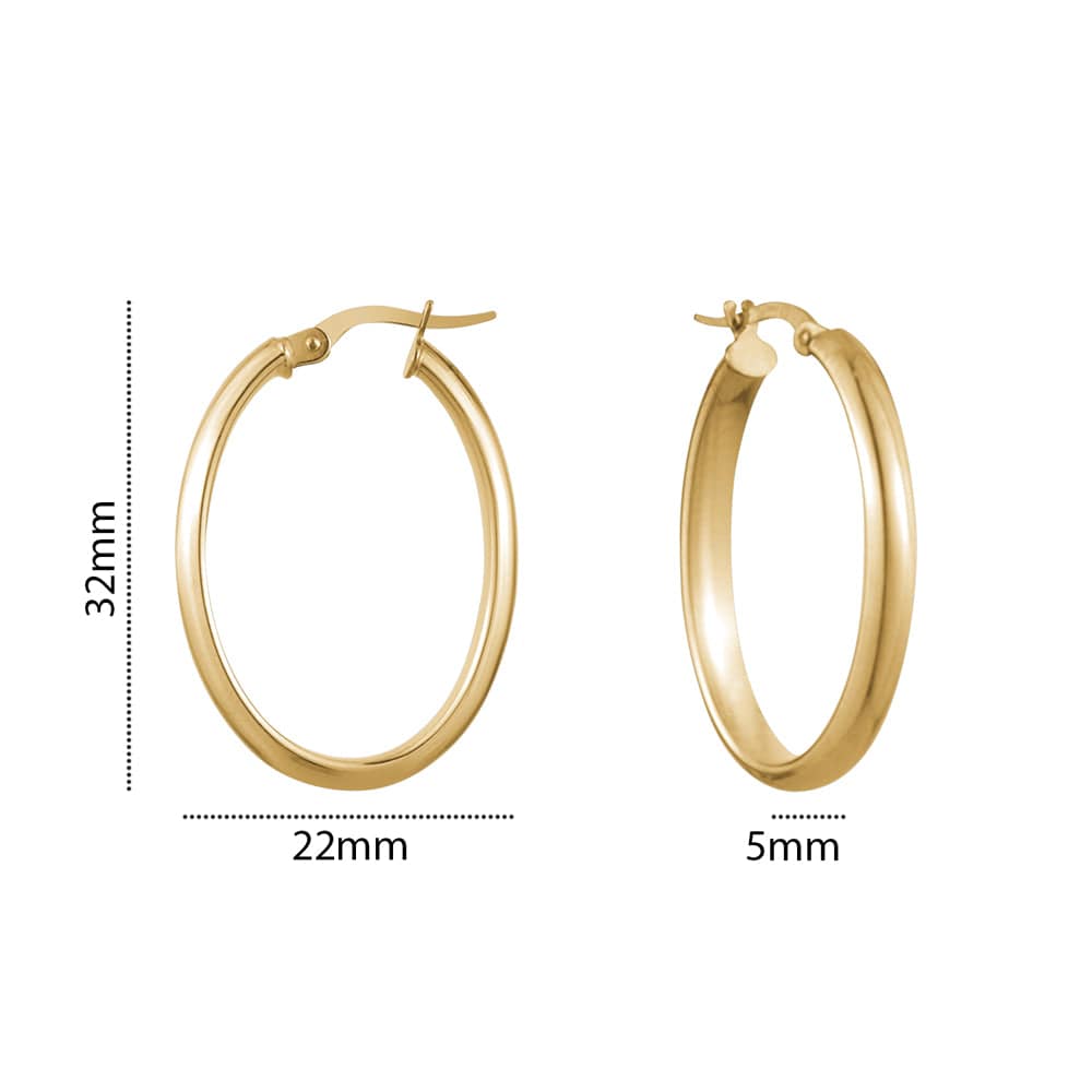 Large Oval Hoop Earrings