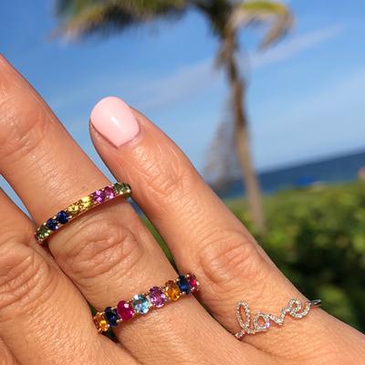 Rainbow on sale gem ring