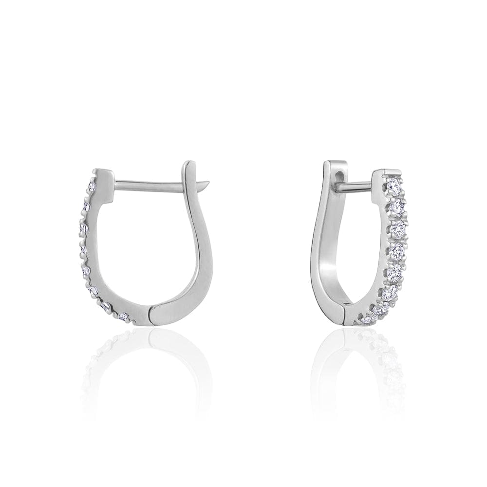 Diamond Horseshoe Earrings