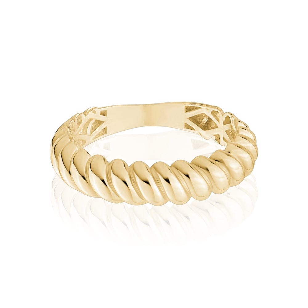 Large Braided Gold Ring
