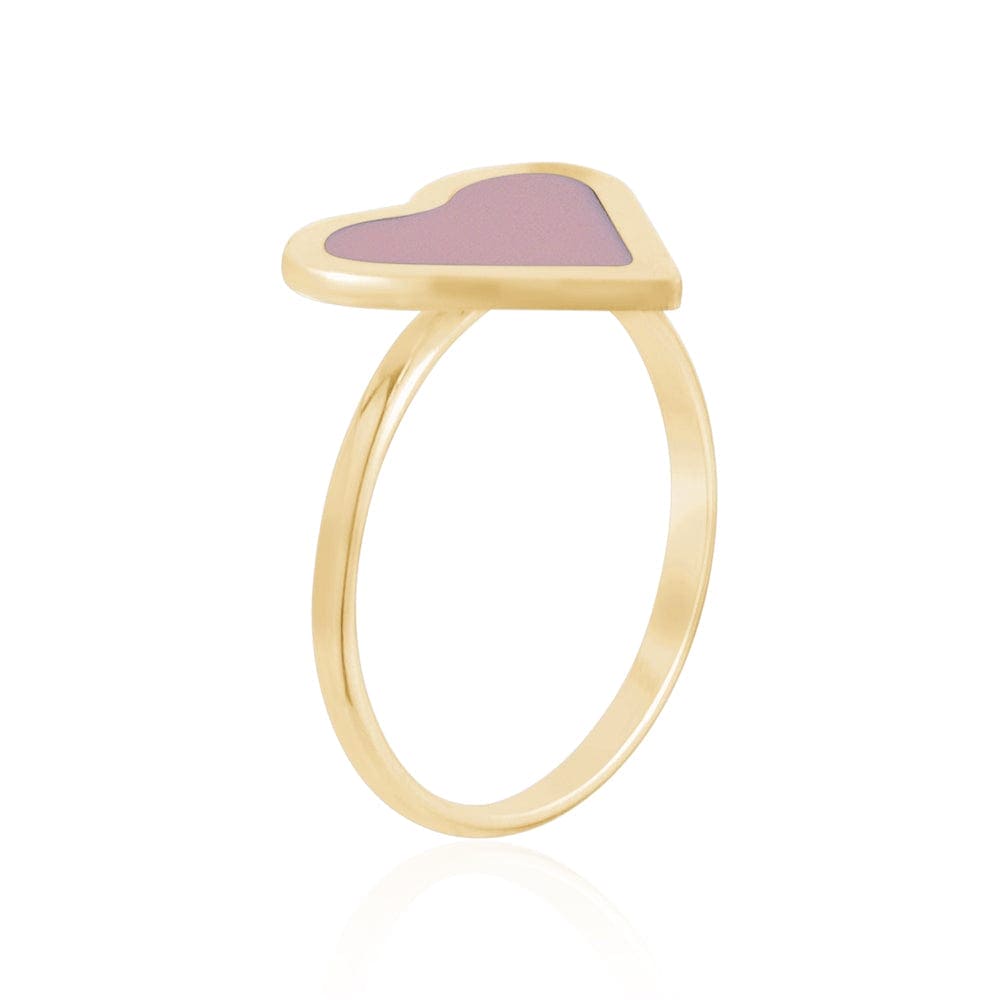 Pink Enamel Heart Ring