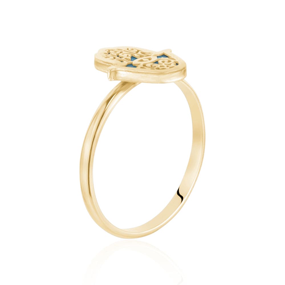 Gold Hamsa Ring
