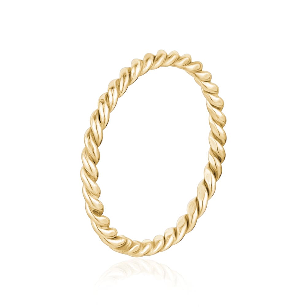 Small Braided Gold Ring