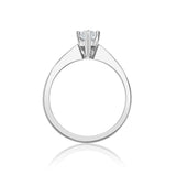 Pear Shaped Diamond Solitaire Engagement Ring