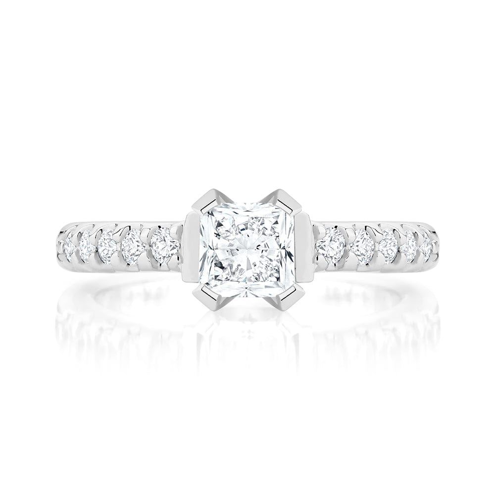 White Gold Canadian Diamond Engagement Ring