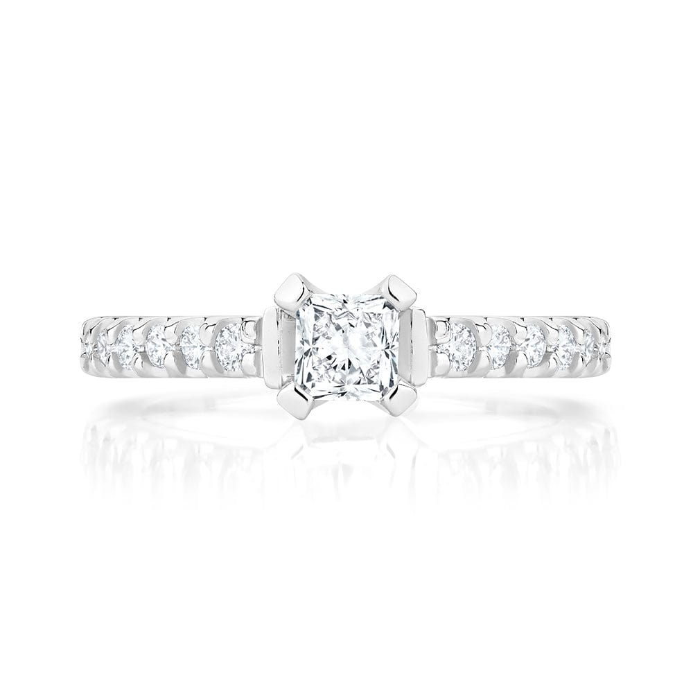 PRINCESS CUT CANADIAN DIAMOND SOLITAIRE ENGAGEMENT RING