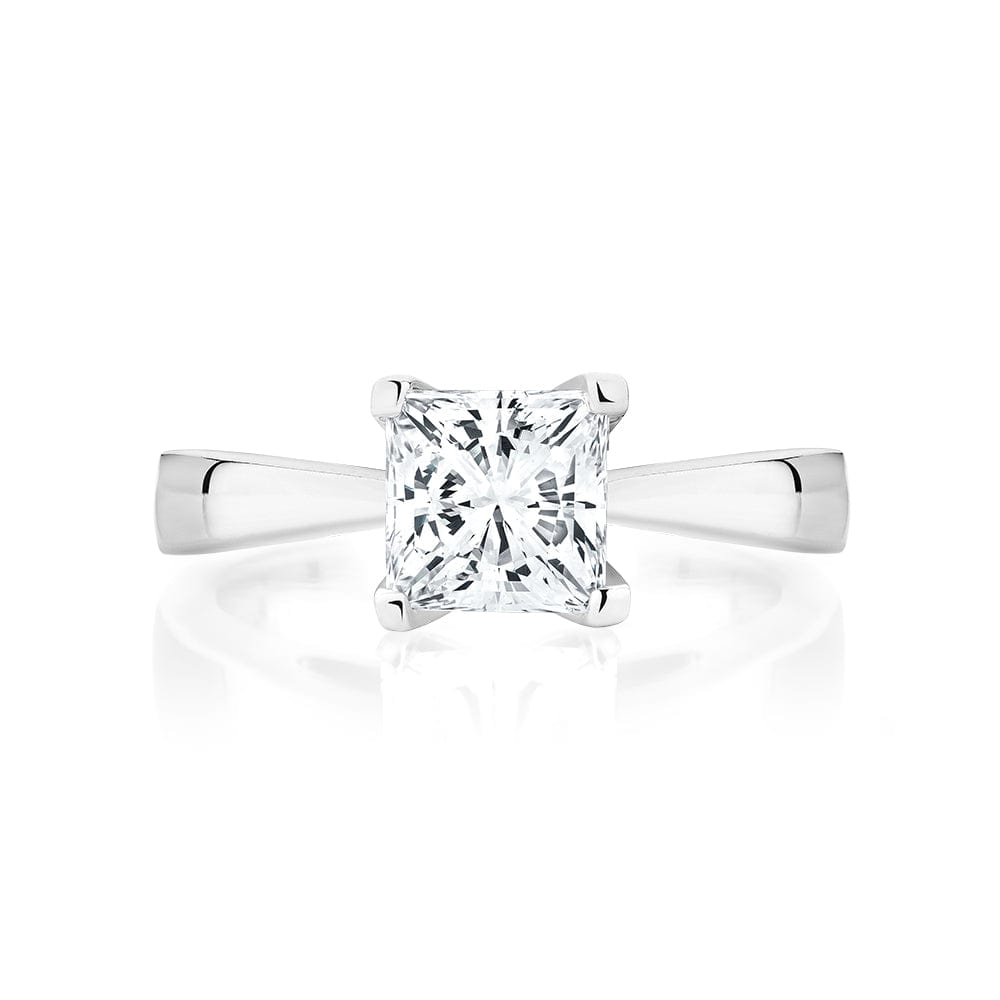 Princess Cut Canadian Diamond Solitaire Engagement Ring