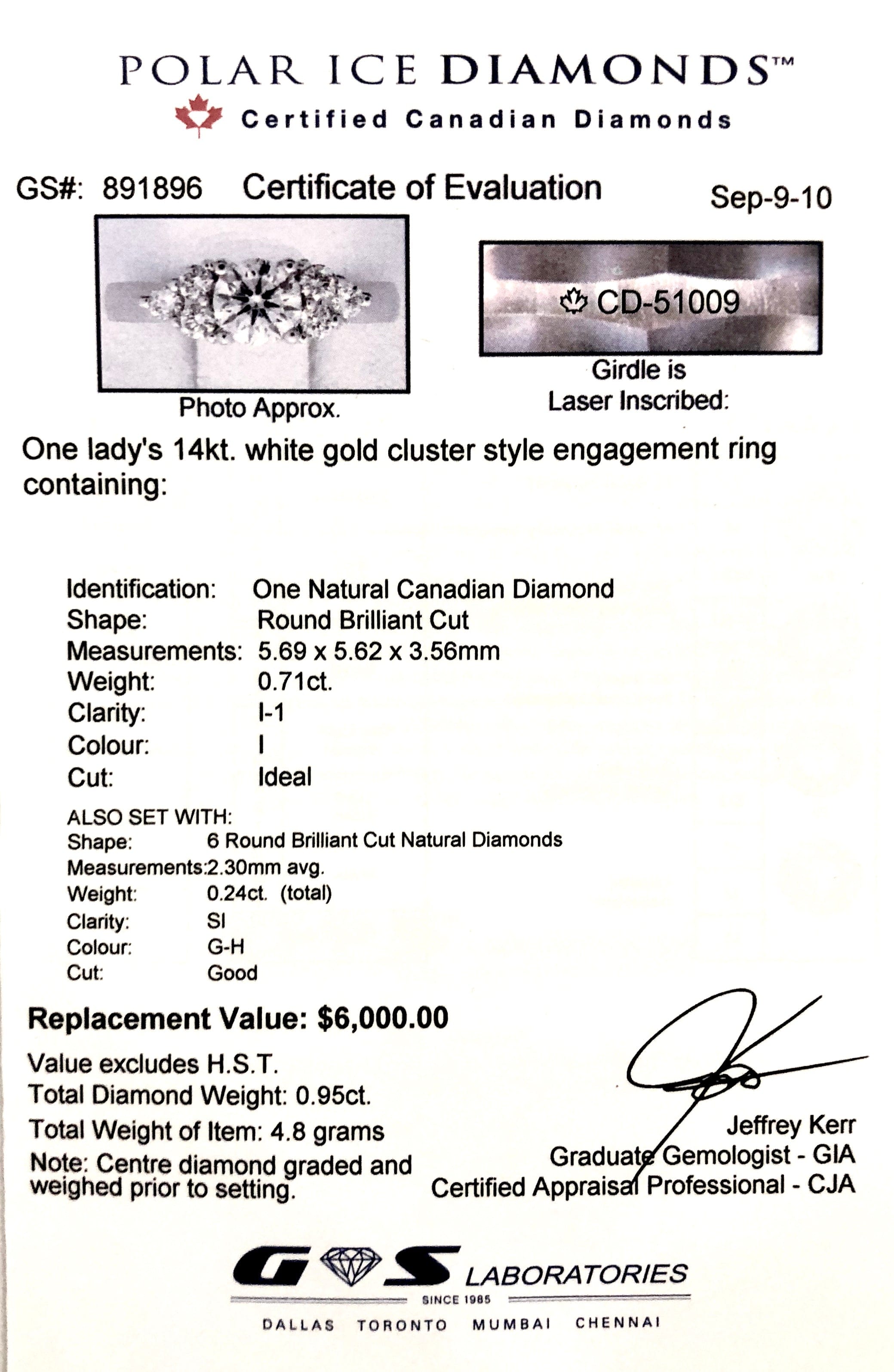 Diamond Cluster Engagement ring