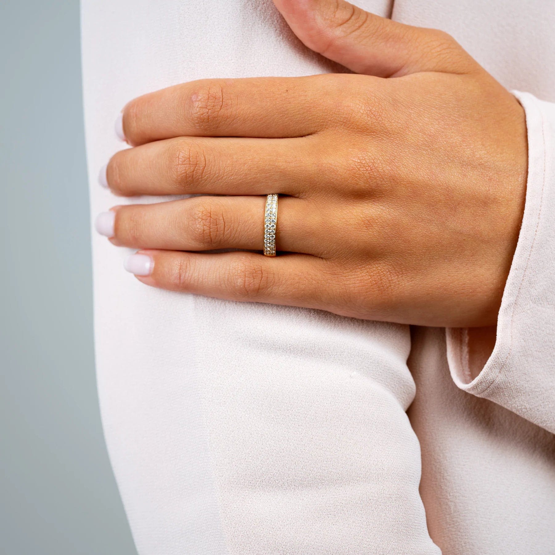 Semi Eternity Pave Ring
