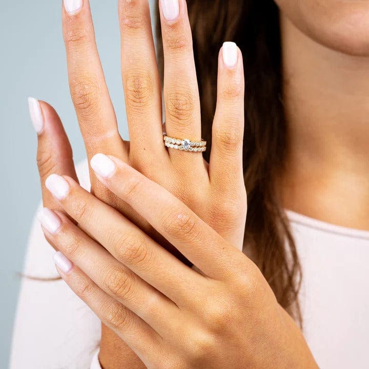 Semi Eternity Milgrain Diamond Band