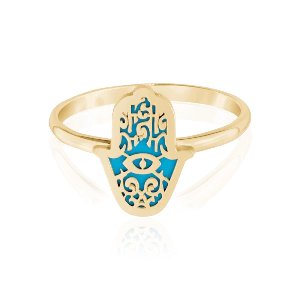 Gold Hamsa Ring