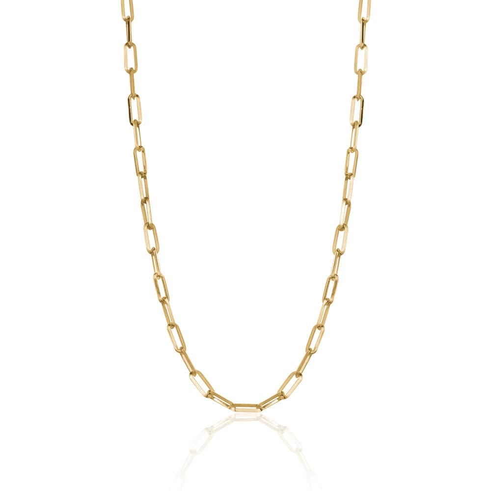 14K Large Paperclip Chain Necklace