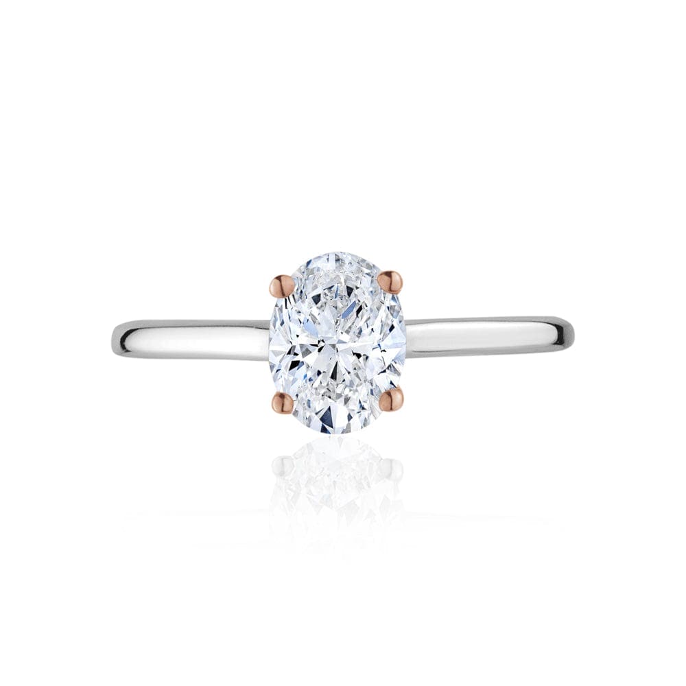 Two-Tone Ribbon Engagement Ring
