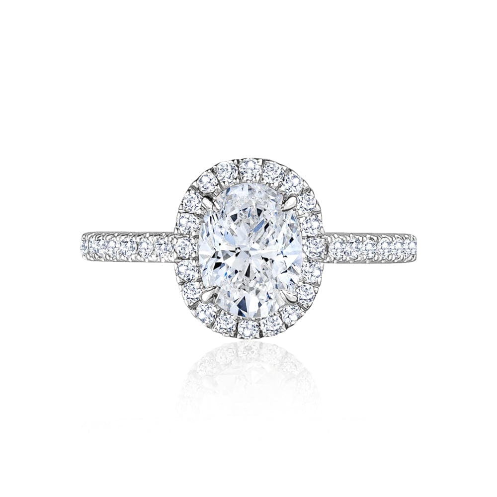 Oval Cut Eagle Claw Halo Engagement Ring