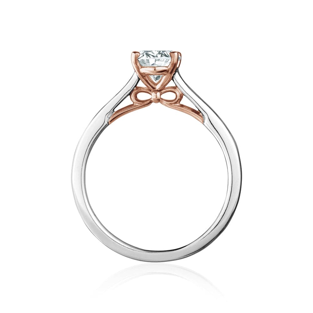 Two-Tone Ribbon Engagement Ring