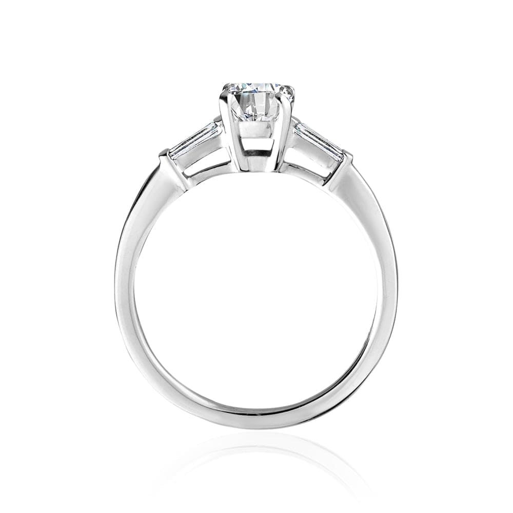 Classic Emerald Cut and Baguette Engagement Ring