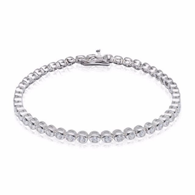 Sterling Silver CZ Bracelet